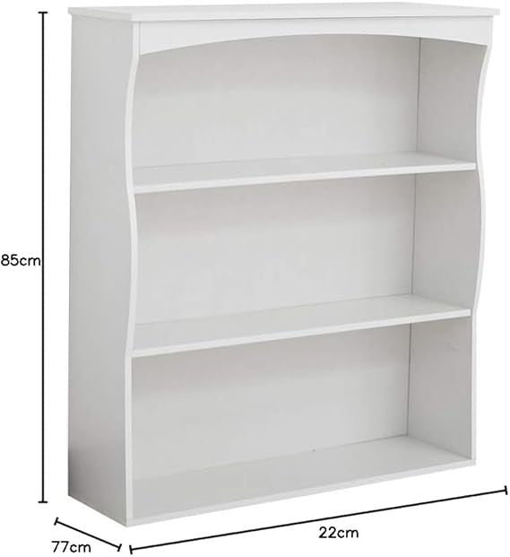 Wall Mounted Floating Shelving Unit 3 Tier Storage Cabinet Kitchen Bedroom White