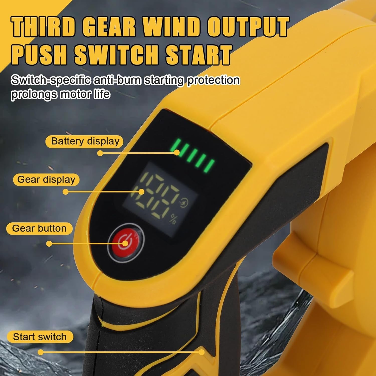 Cordless Leaf Blower 2-in-1 Vacuum 120CFM 230MPH Brushless Handheld