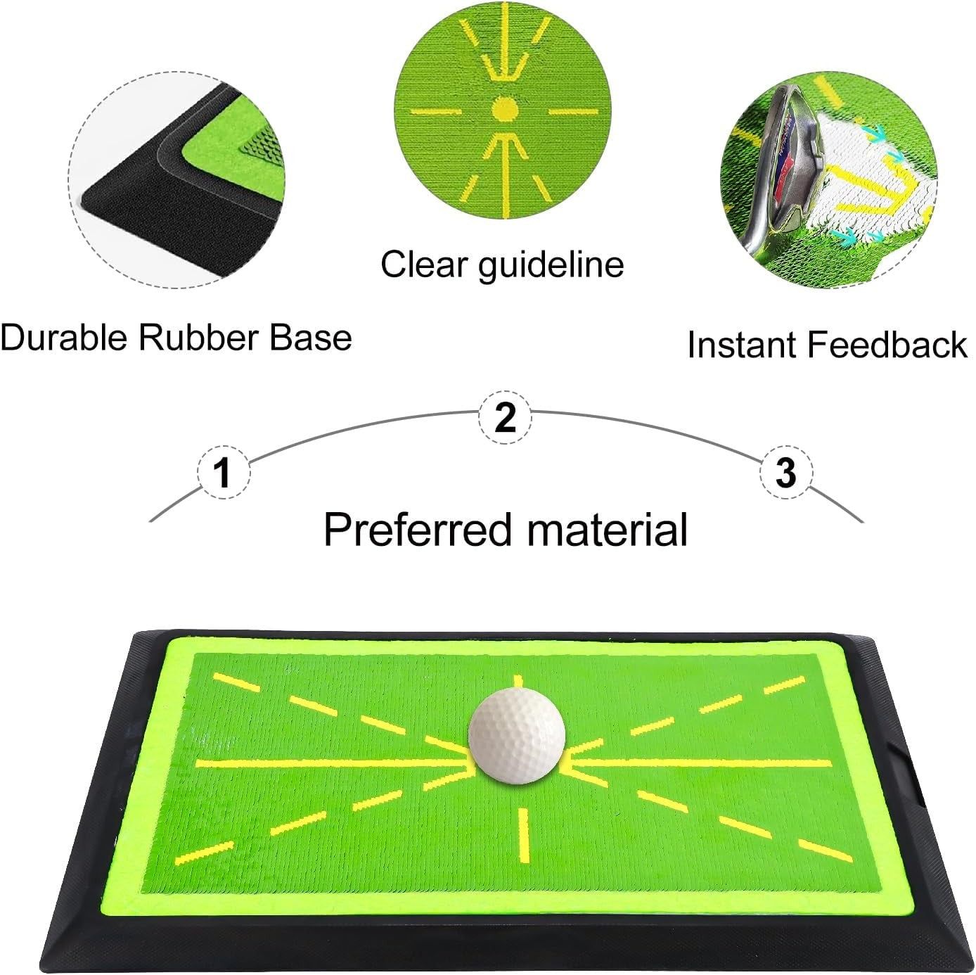 Golf Swing Mat 12x17 Practice Pad Swing Path Trainer