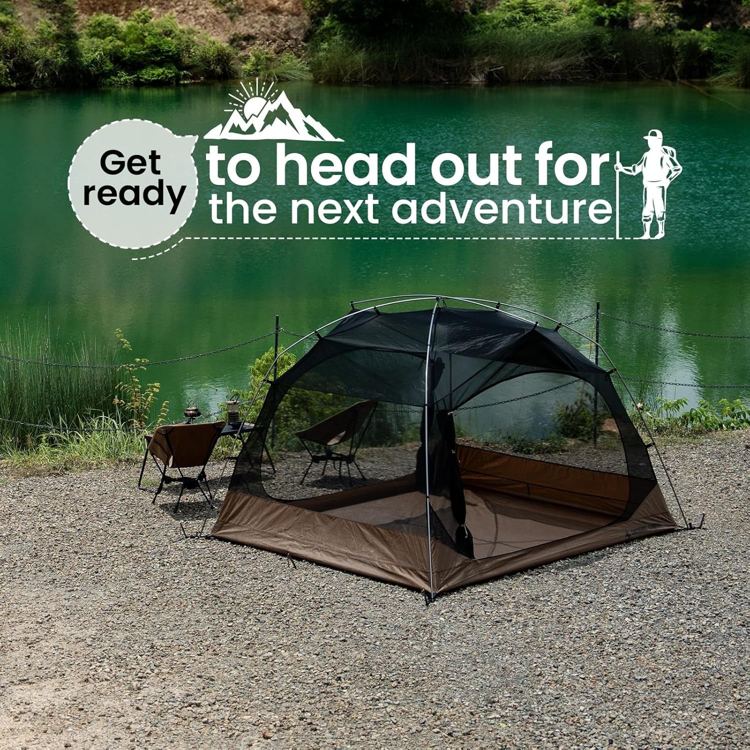 4 Person Waterproof Camping Tent 5000mm Dome 3 Season Shelter