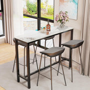 120cm Jadeite Marble Sintered Stone Bar Table High Counter Dining Table Home