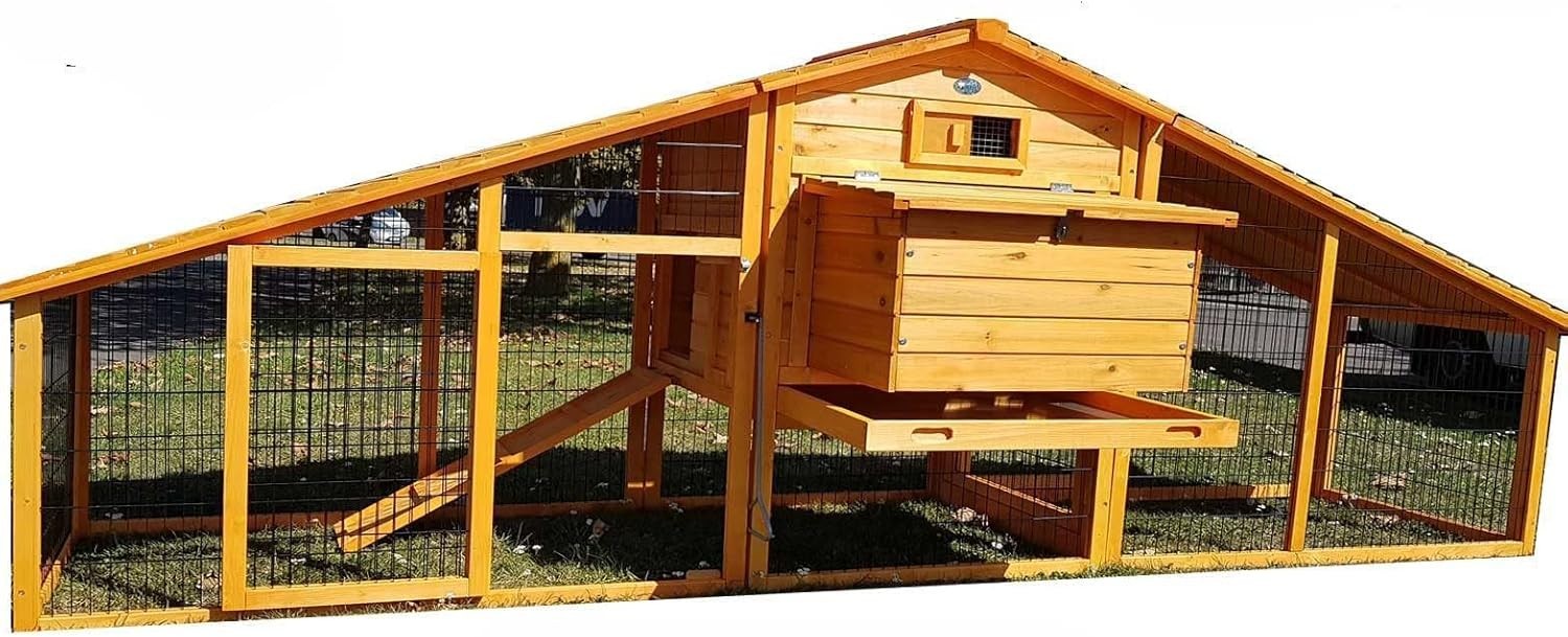 10FT XXL Chicken Coop 3mm Welded Wire Run 302cm