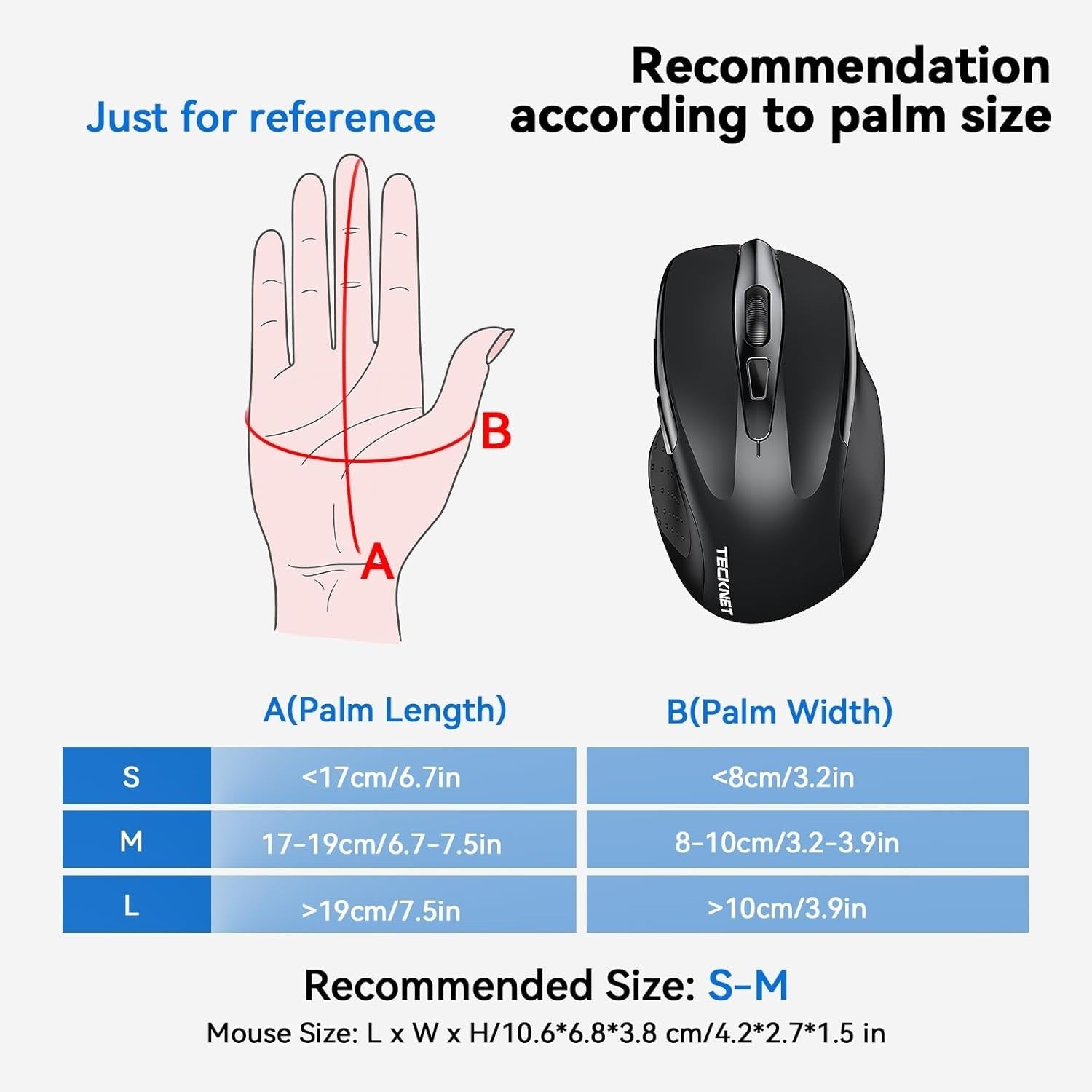 Silent Ergonomic Bluetooth Mouse Tri Mode Rechargeable 4800DPI Office Black