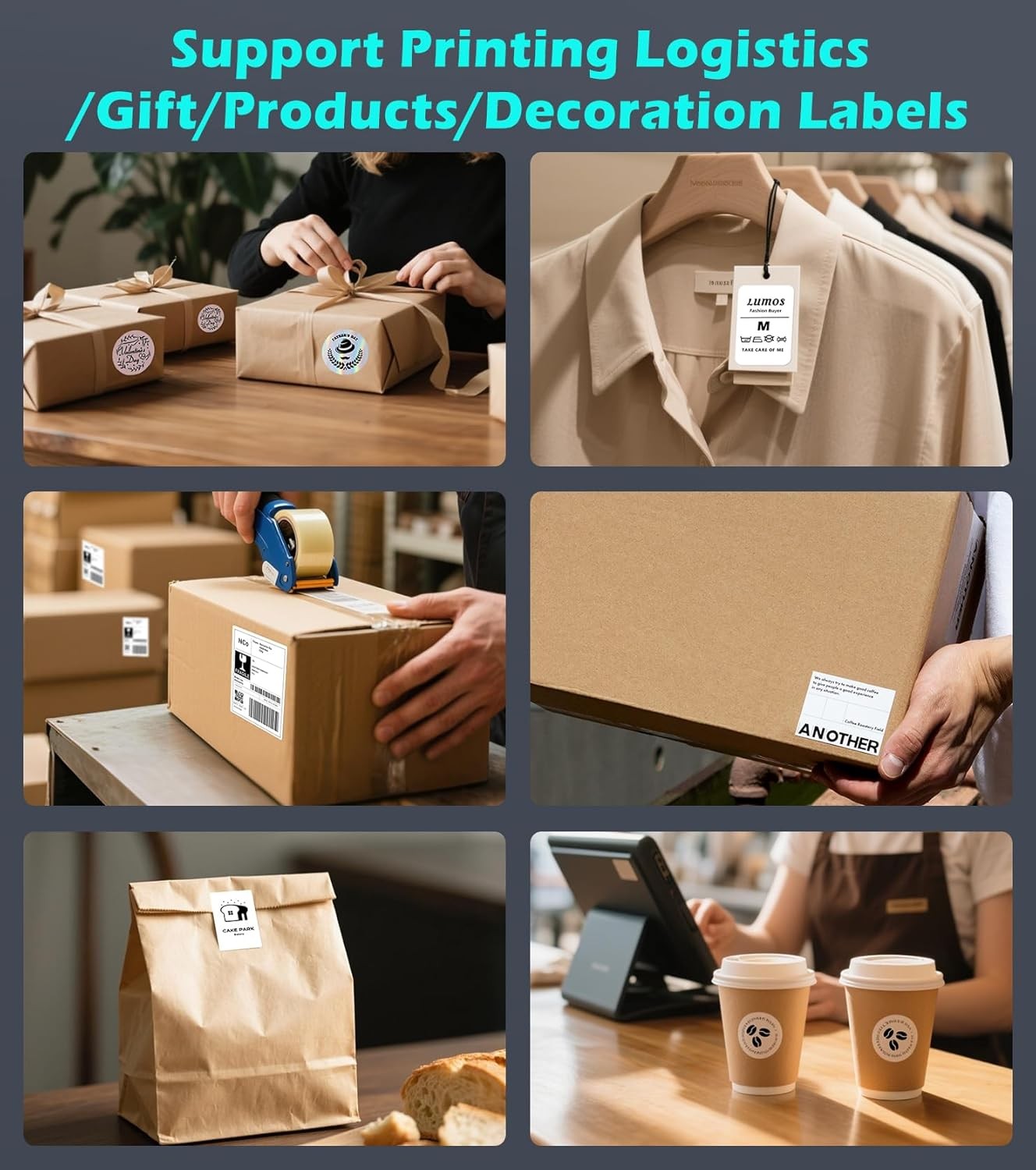 4x6 Bluetooth Thermal Shipping Label Black