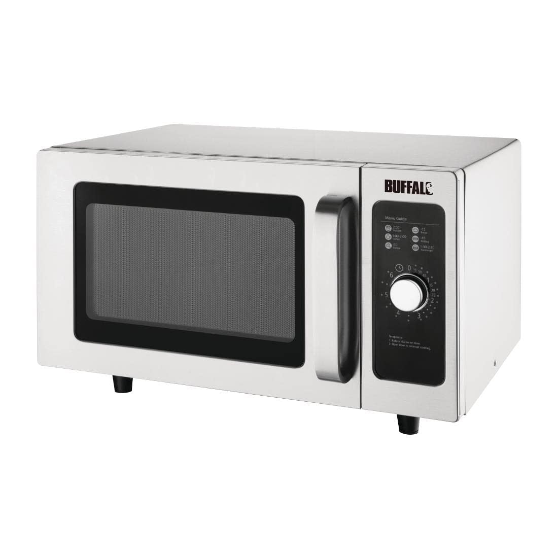 25L Commercial Microwave 1000W Stainless Steel Manual Dial