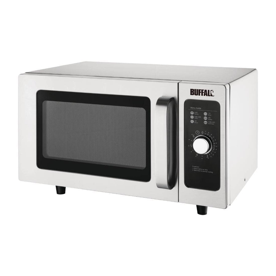 25L Commercial Microwave 1000W Stainless Steel Manual Dial
