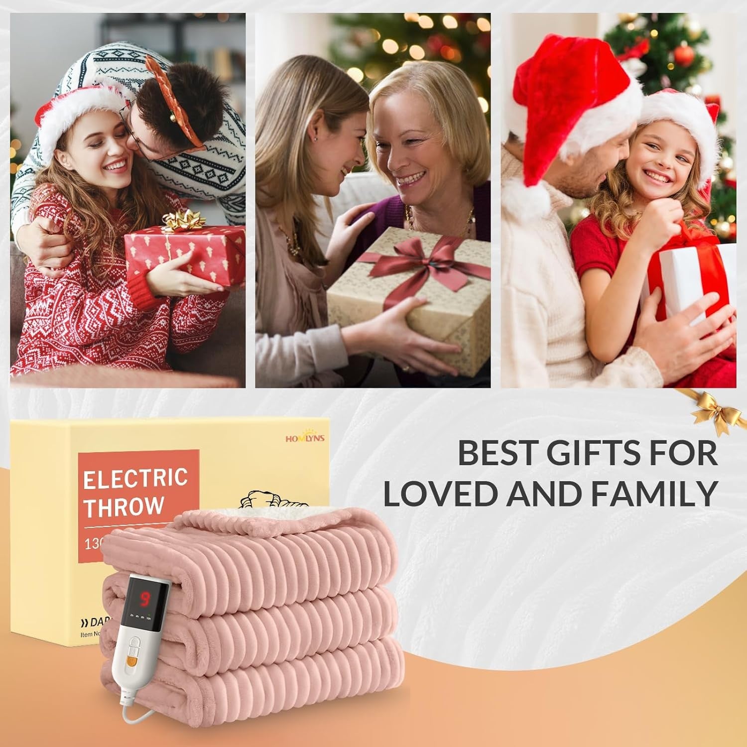 Electric Heated Throw Blanket 160x130cm Fast Heat Timer Sherpa