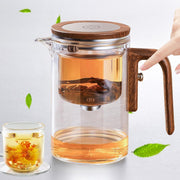 Glass Teapot with Infuser 600ml Tea Water Separation Tea Coffee Pot