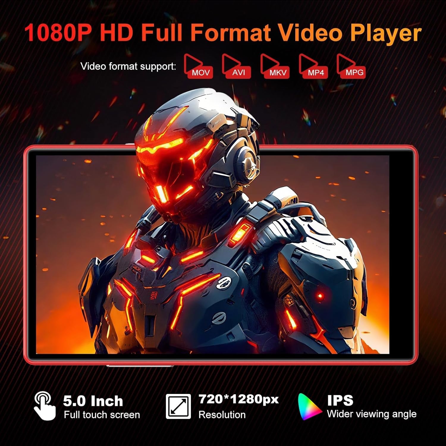 160GB MP3 Player 5" Touch Screen WiFi Bluetooth FM 1080P