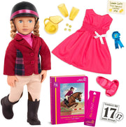 18-Inch Equestrian Doll Horse Riding Outfit Storybook Accessories