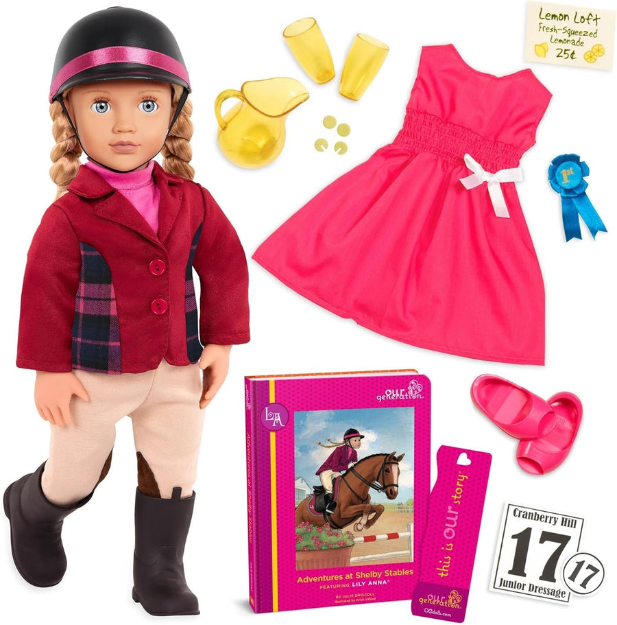 18-Inch Equestrian Doll Horse Riding Outfit Storybook Accessories
