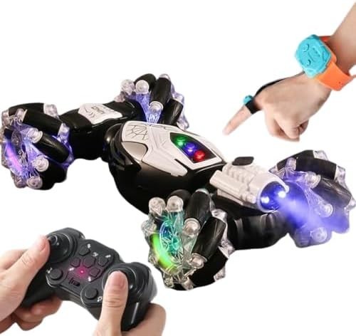 RC Drift Stunt Car w/ LED Lights & Spray Effects, 360° Rotation Remote Control