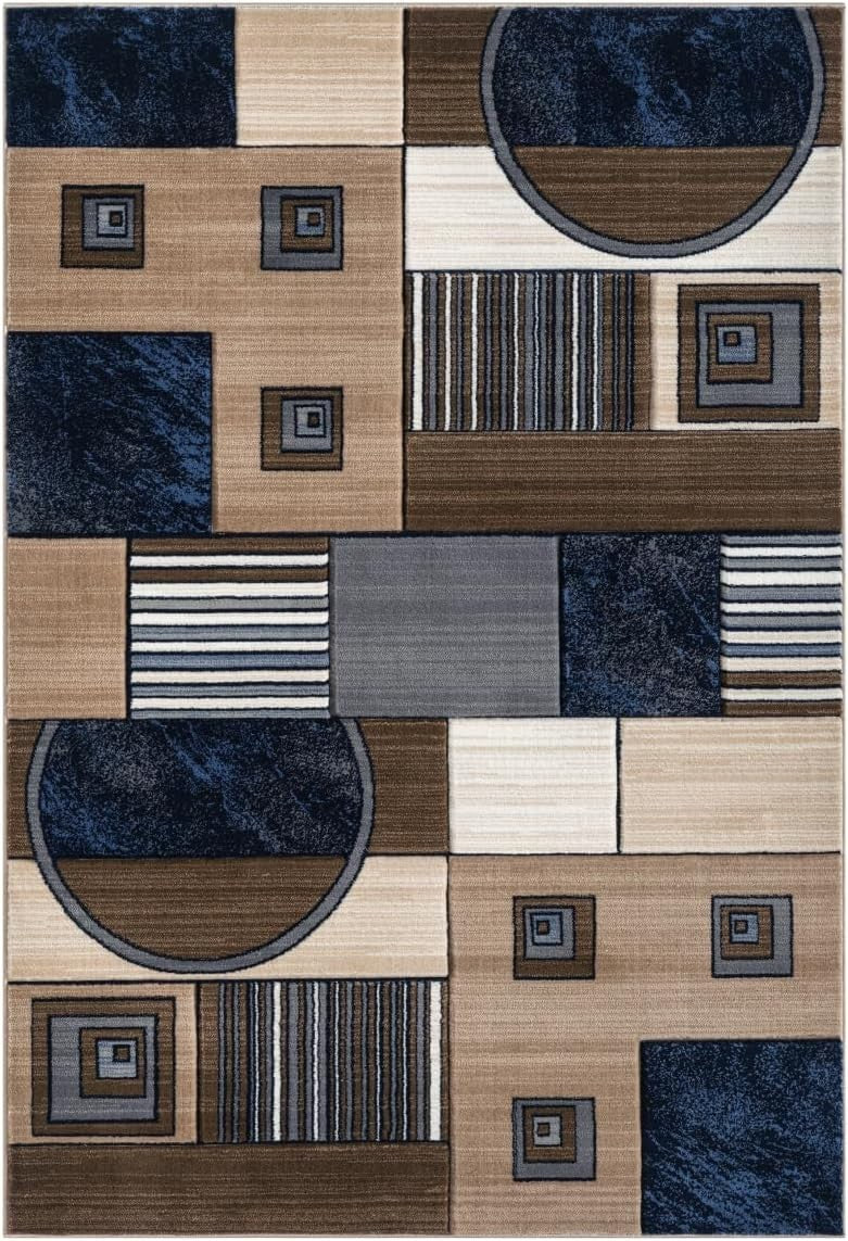 XL Abstract Living Room Rug 160x230cm Plush Soft Thick Modern Area Carpet