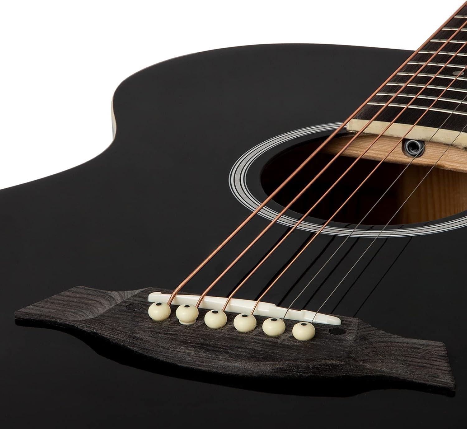 Full Size Cutaway Acoustic Guitar Starter Pack Black w Gig Bag