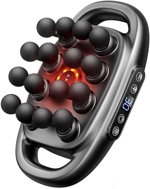 Deep Tissue Massage Gun Muscle Pain Relief 16 Drive Heads Red Light Therapy
