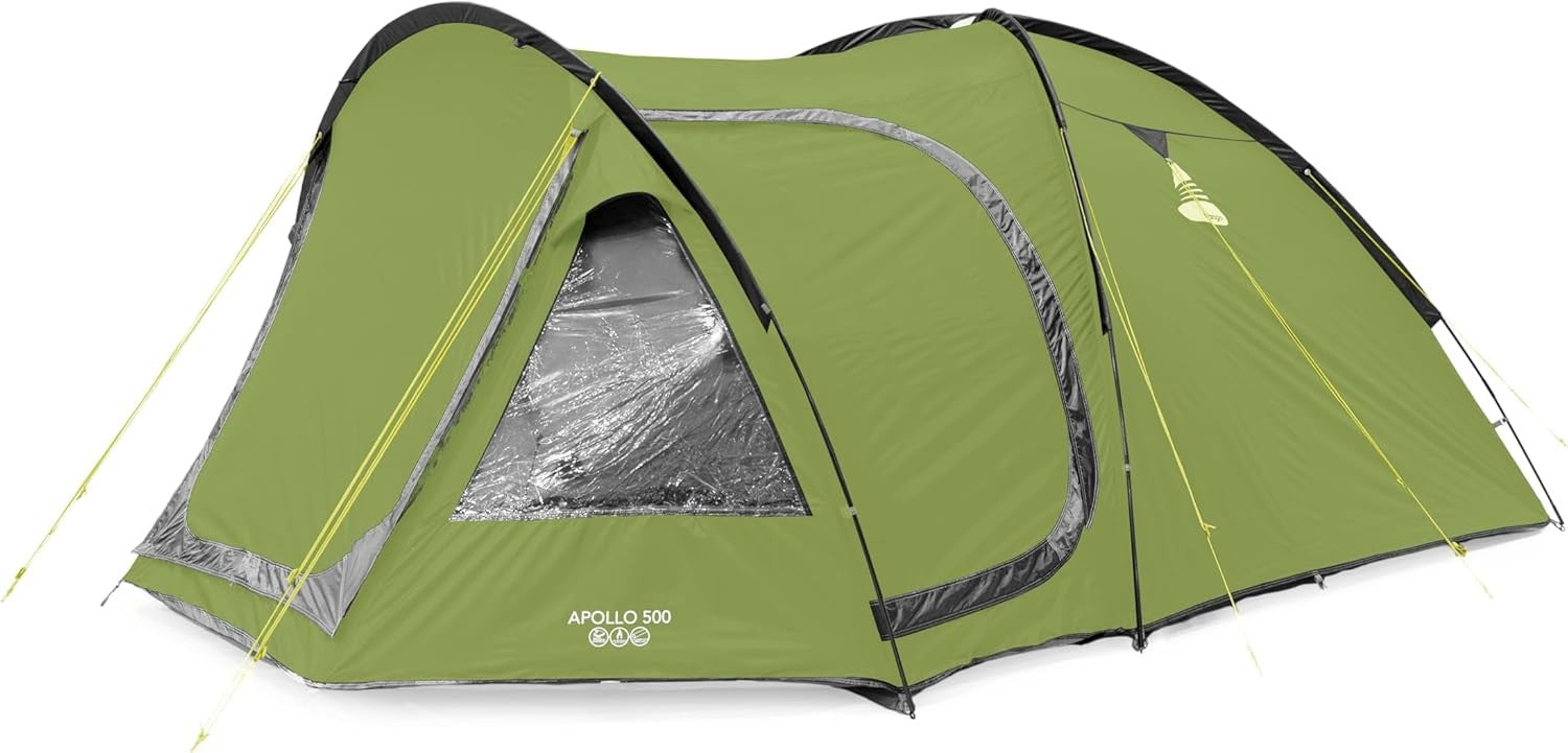 Blue Vango Apollo 500 Family Tent – 5 Person Waterproof Camping Tent