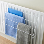 4 Tier Radiator Clothes Airer Metal Drying Rack Space Saving White