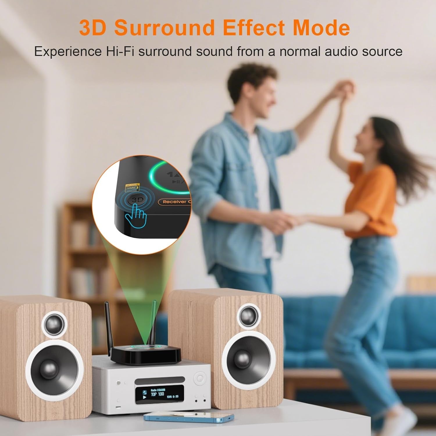 Bluetooth 5.3 HiFi Receiver LDAC aptX HD Optical RCA AUX
