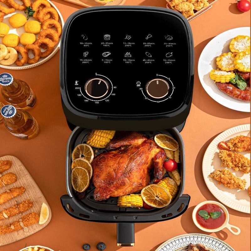 5L Air Fryer Window 1400W Oil-Free Compact Cooker Easy Clean Family Size