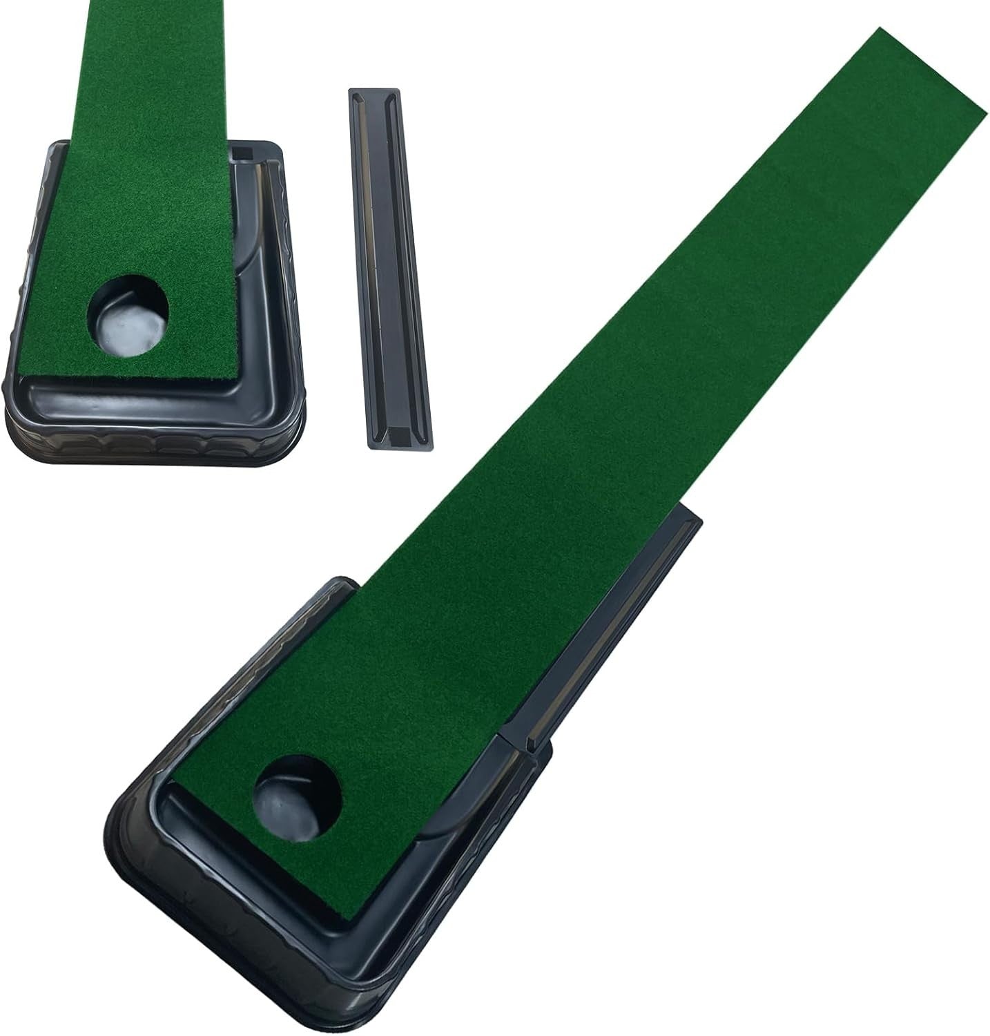 Golf Putting Mat 87" Indoor Practice Green Auto Ball Return Home Office