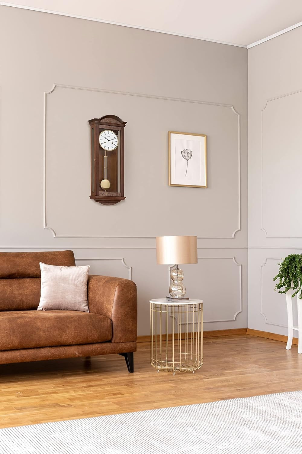 Luxury Walnut Mechanical Wall Clock 66cm Westminster Chime Vintage Pendulum