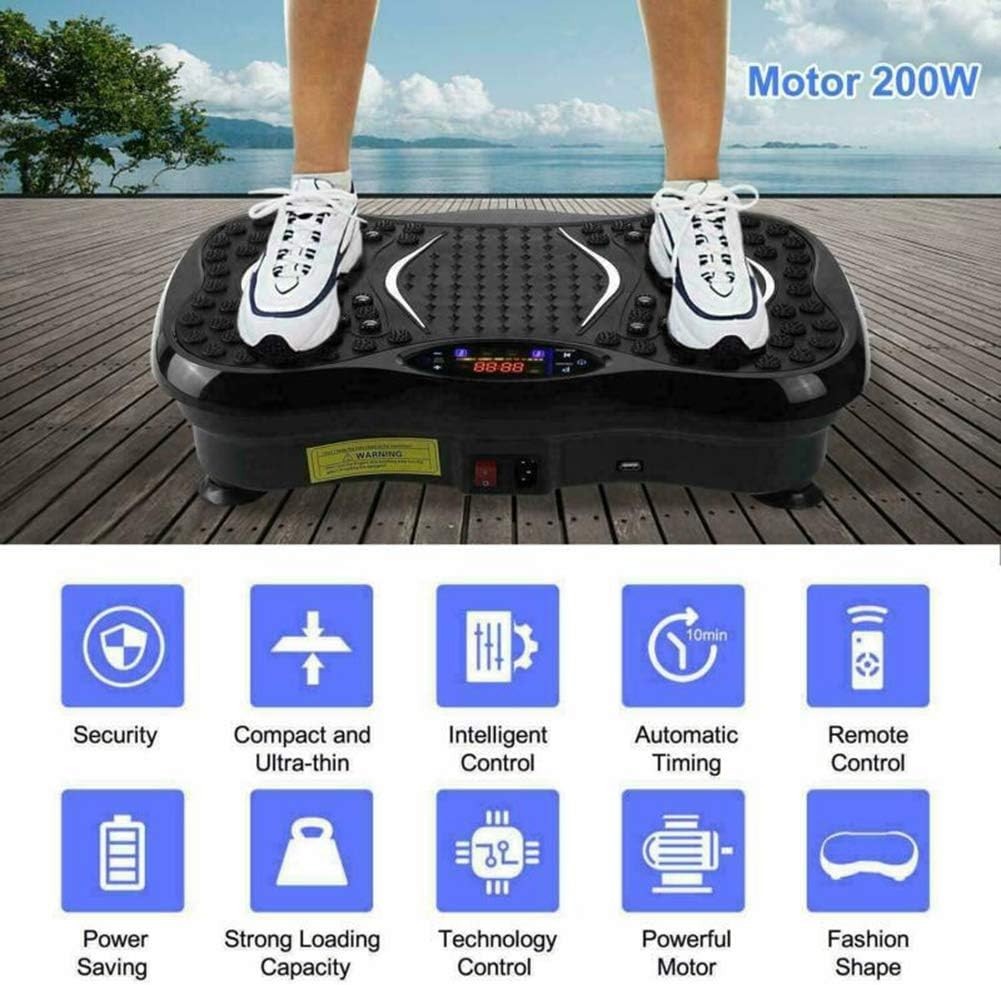 3D Vibration Plate Fitness Platform 180 Levels Remote 330lb