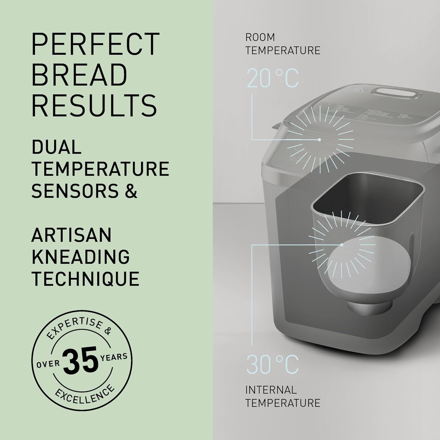 Mini Bread Maker 18 Programs 4 Gluten-Free Compact LCD Display Black