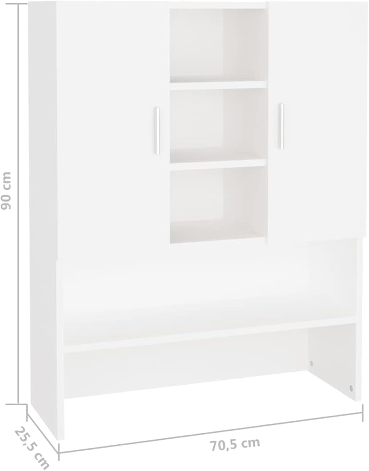 Washing Machine Cabinet Storage Unit Laundry Bathroom Cupboard Shelves White
