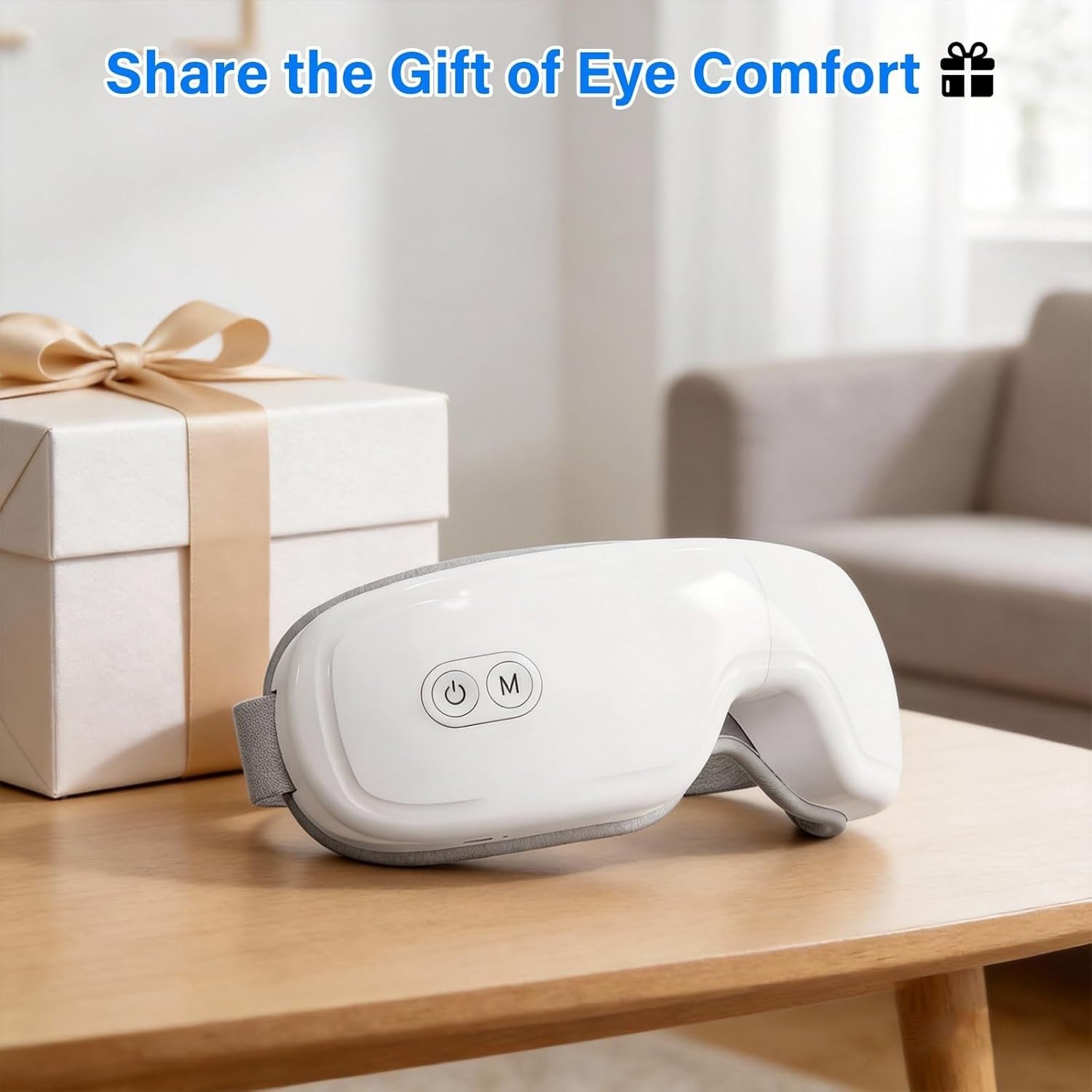 Rechargeable Heated Eye Mask Bluetooth Compression Sleep Relief