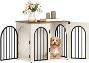 Small Indoor Dog Crate Furniture 68cm – Wooden Kennel Table, Lockable, Anti-Chew