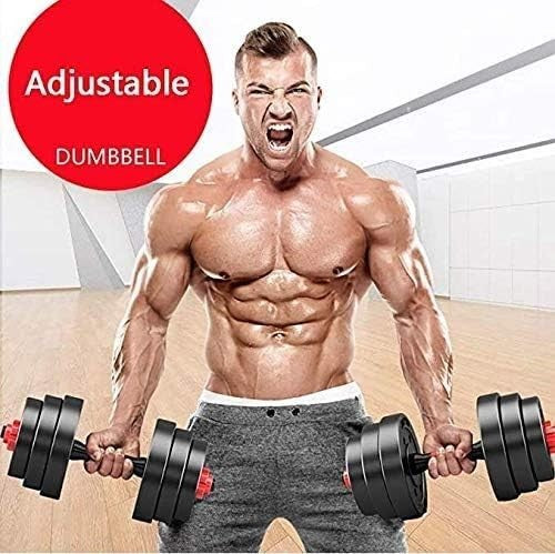 10KG Adjustable Dumbbell Barbell Set Pair Home Gym Fitness Weights