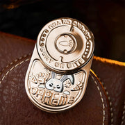 Rose Gold Rabbit Metal Fidget Slider Haptic Coin Stress Relief EDC