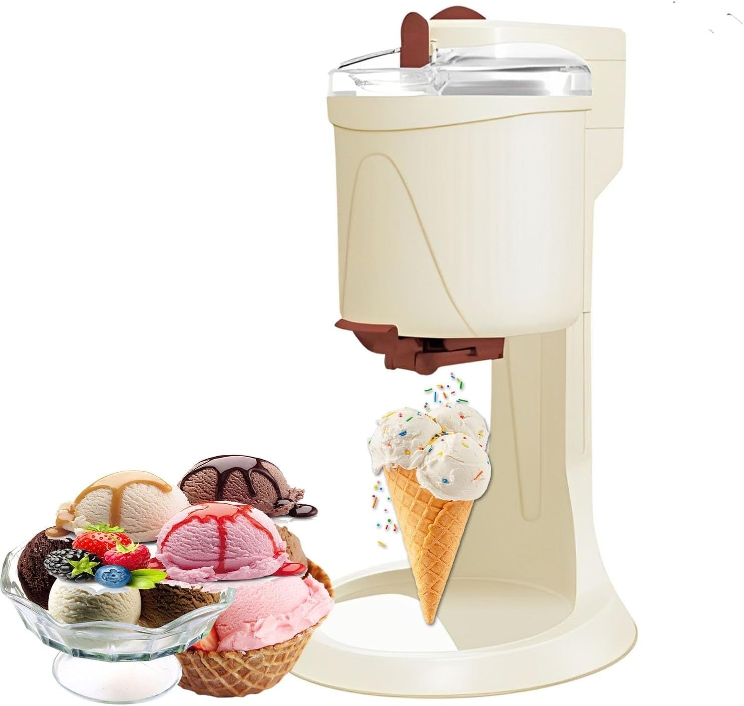 Soft Serve Ice Cream Maker 1000ml Automatic Frozen Dessert Machine