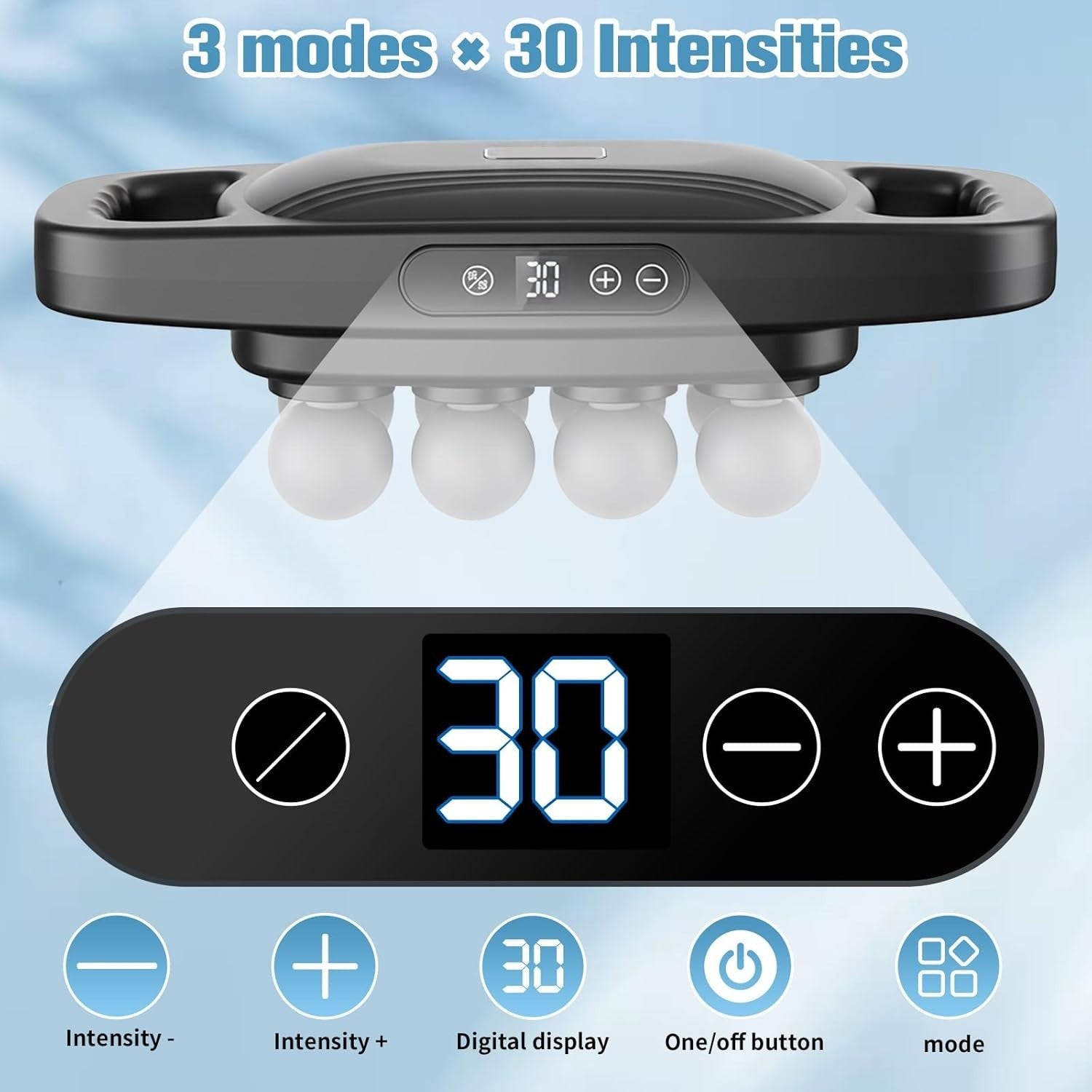 8 Head Deep Tissue Massage Gun 30 Levels 16 Speed Muscle Pain Relief