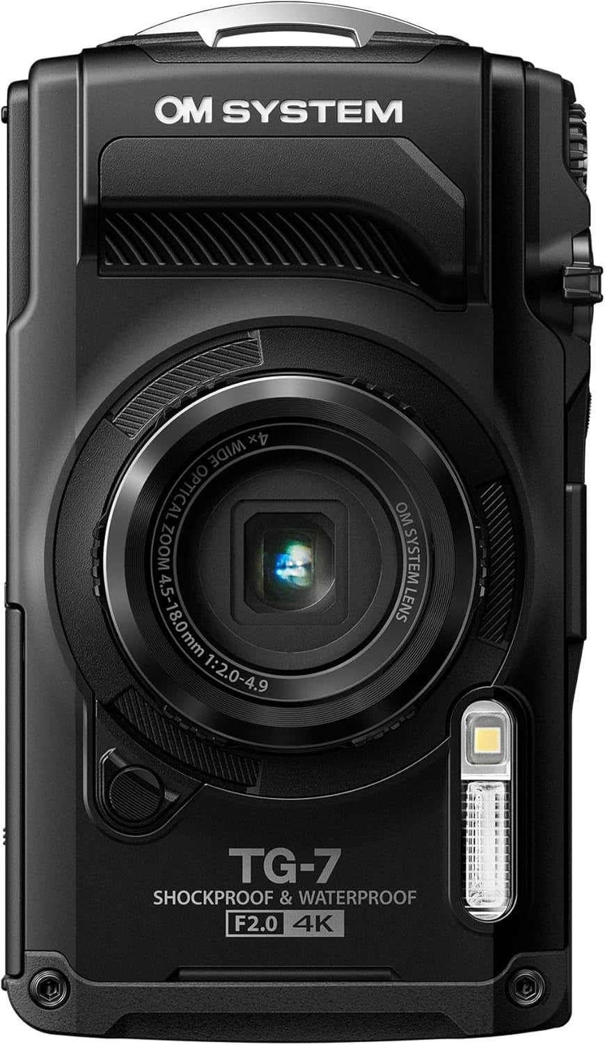 Waterproof 4K Digital Camera 12MP Shockproof Underwater Black