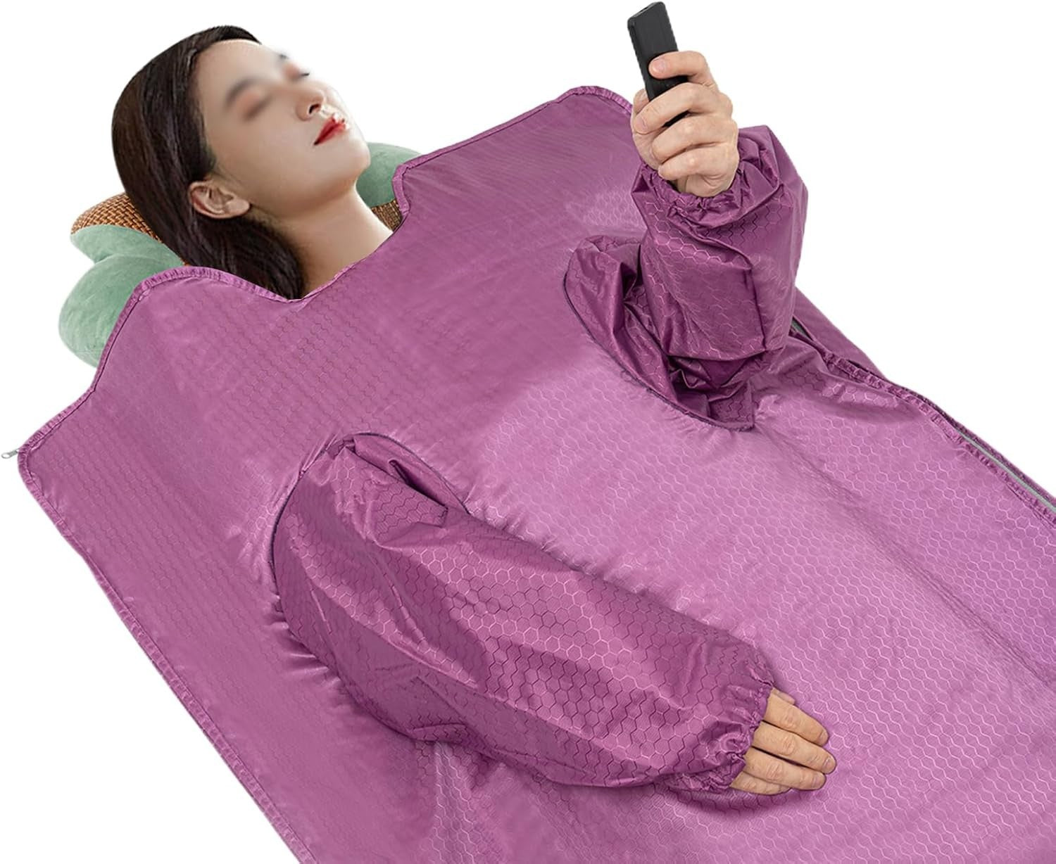 Far Infrared Sauna Blanket Dual Zone 650W w/ Remote – Foldable Home Spa Detox