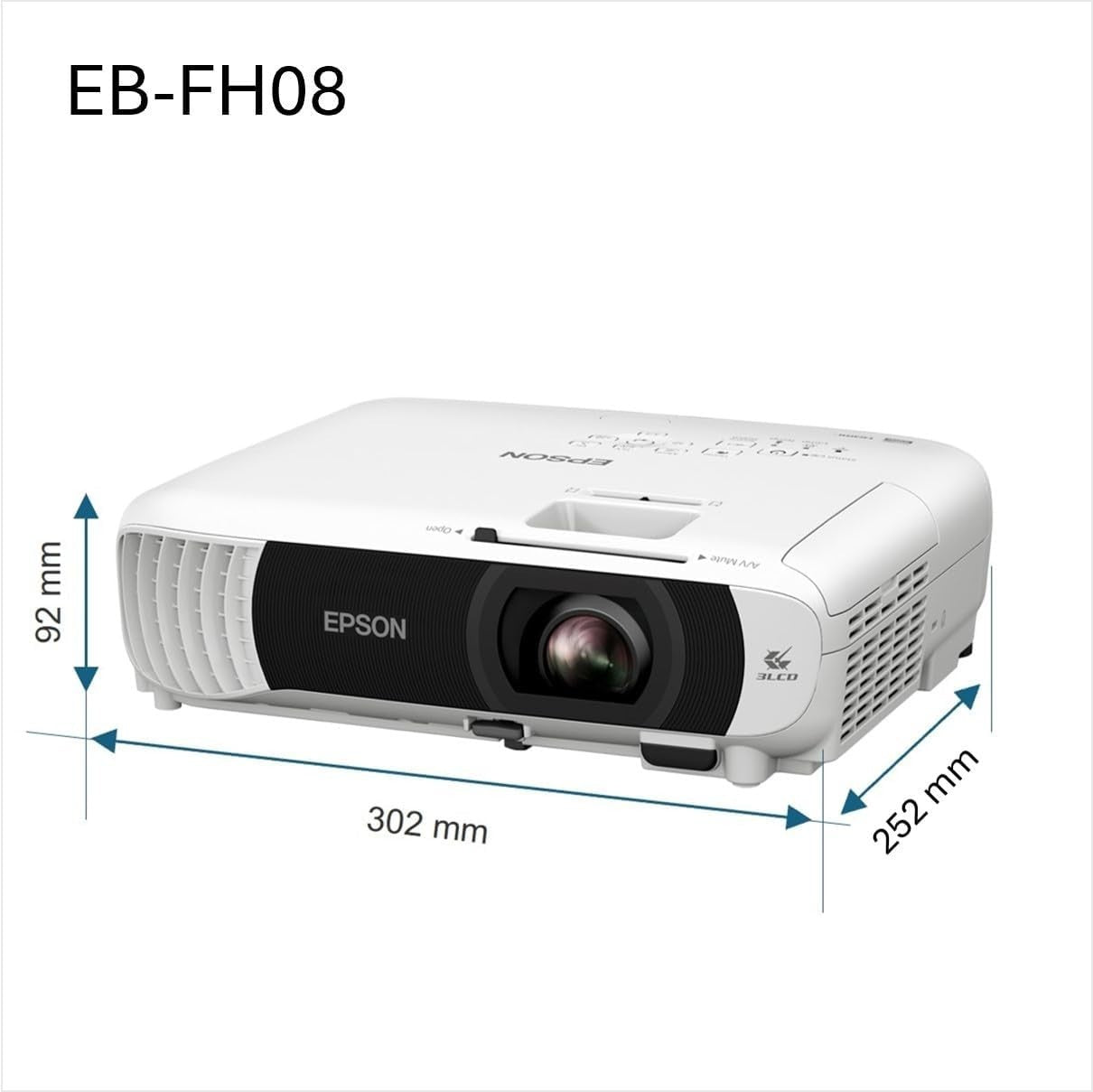 Full HD 1080P Projector 3600 ANSI 3LCD 337in Dual HDMI Speaker