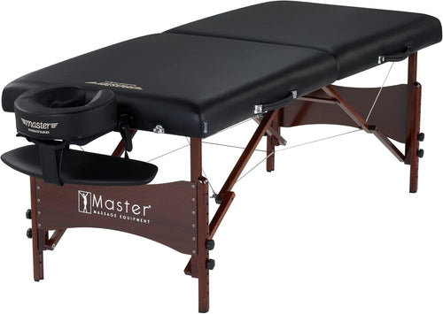 76cm Portable Massage Table | Pro Spa Bed w/ 6.3cm Cushion & Accessories Black