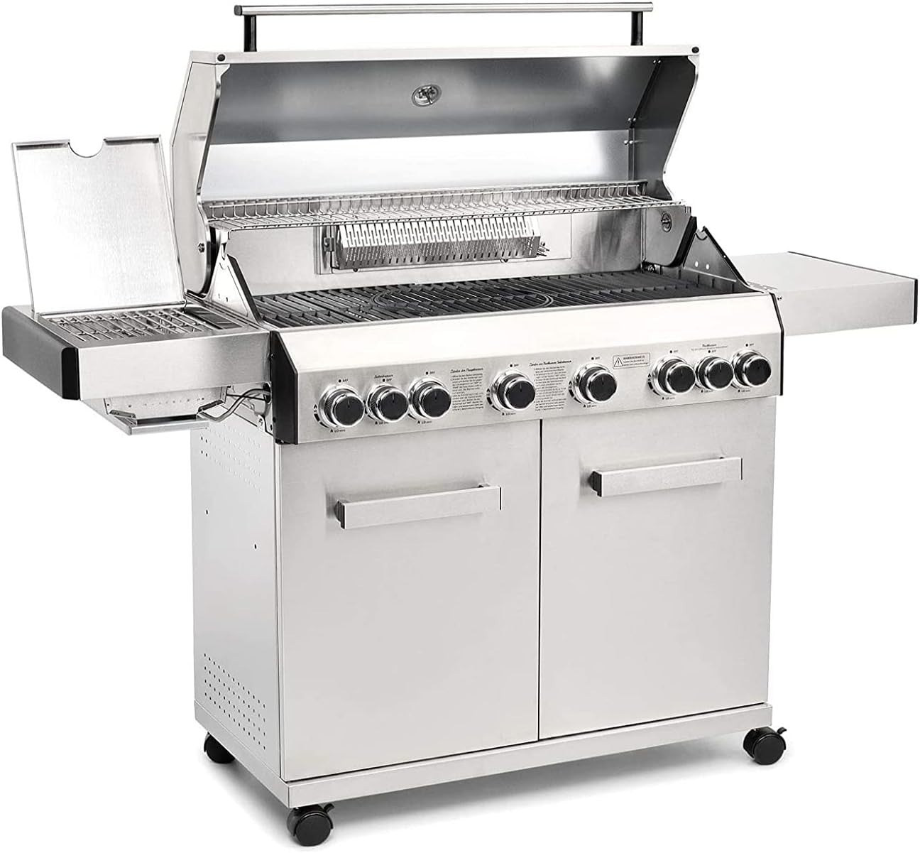 8 Burner Stainless Steel Gas BBQ Grill with Side Burner & Cover Outdoor