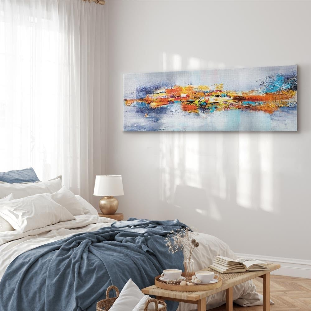 Large Colorful Canvas Wall Art 120x40cm XXL Modern Home Decor