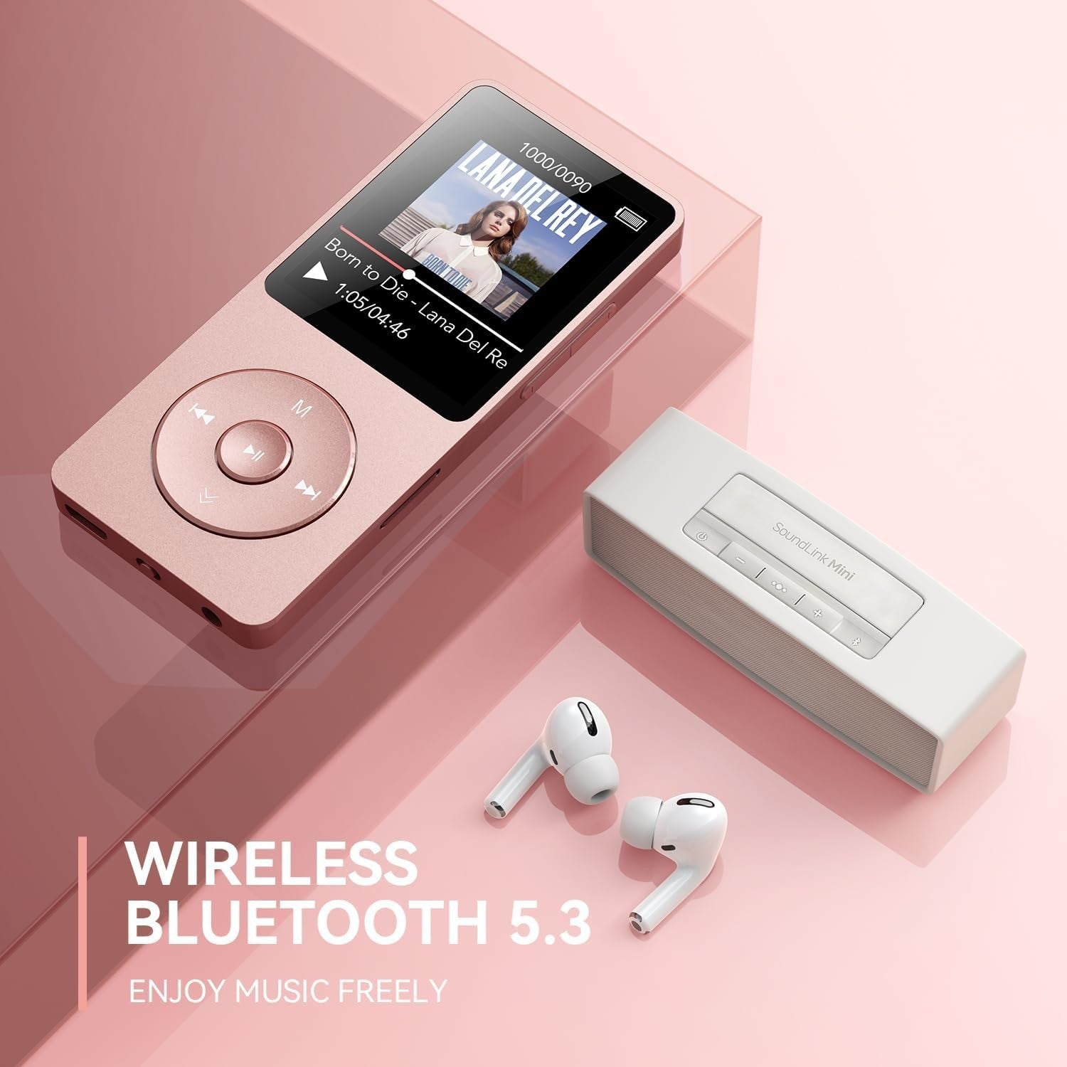 32GB MP3 Player Bluetooth 5.3 FM Radio Speaker 1.8"