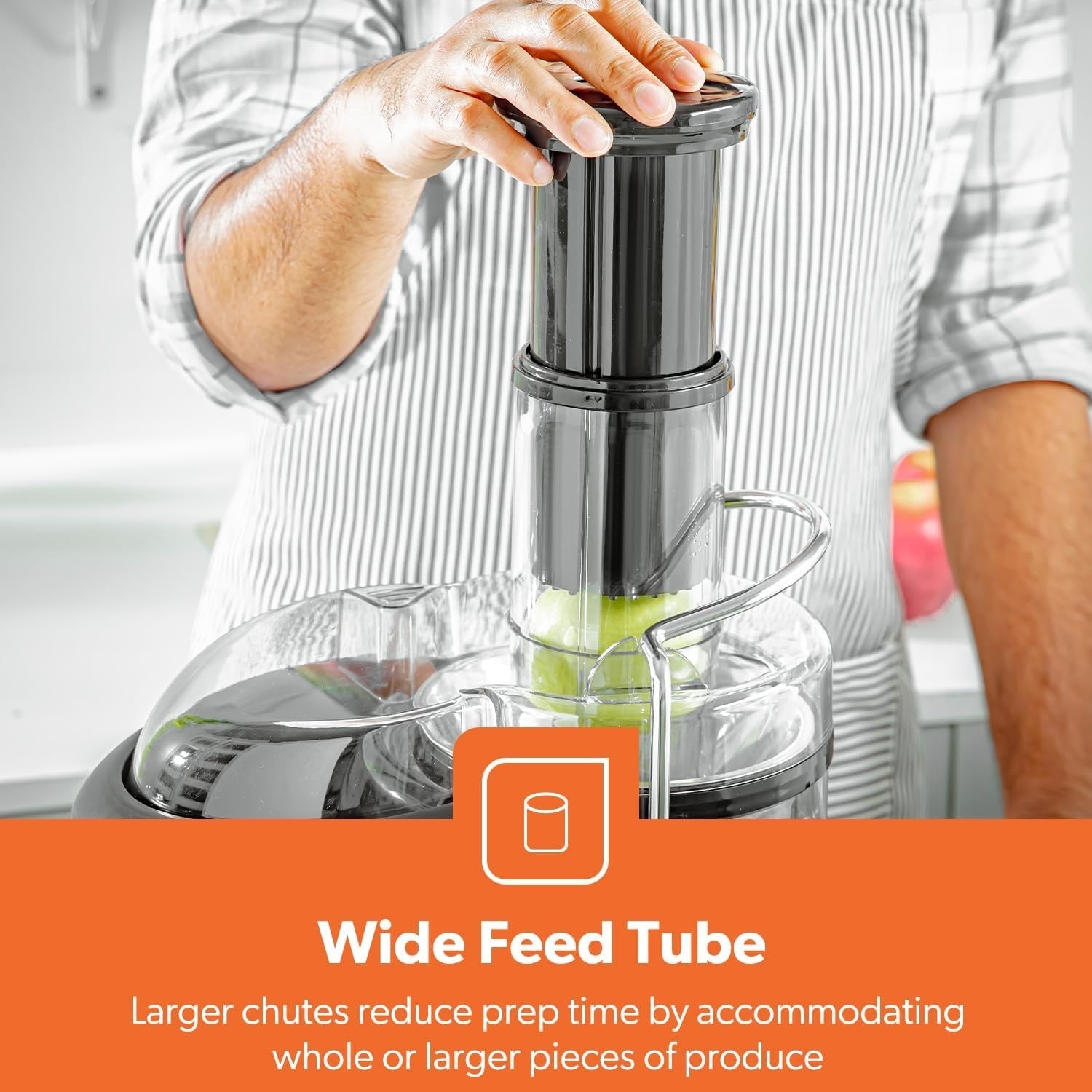 800W Juice Extractor Whole Fruit Vegetable Juicer 75mm Wide Mouth 2 Speed