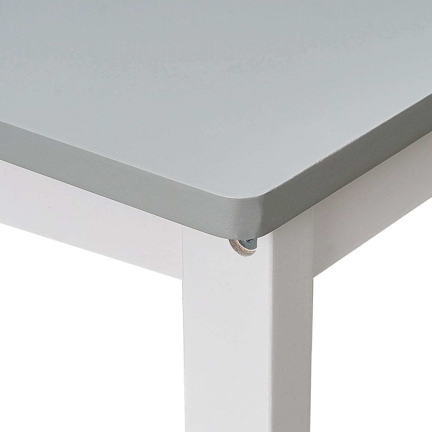 Solid Pine Dining Table Set 4 Chairs Grey White | Durable Kitchen Furniture
