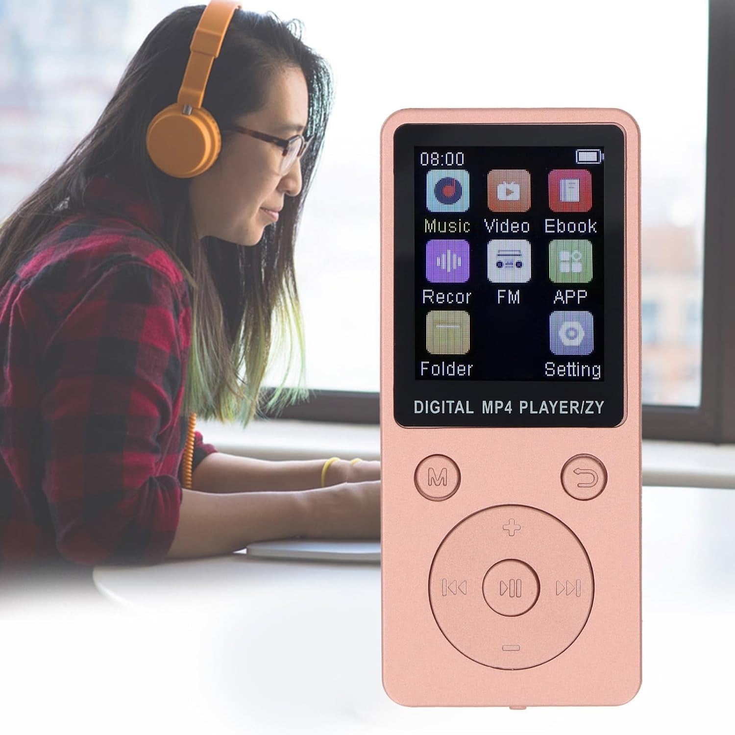MP3 Player Bluetooth 5.0 1.8" Screen HiFi Sound 128GB Gold