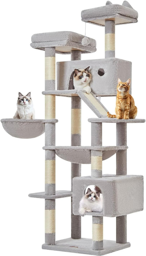 Extra Tall Cat Tree Tower 180cm Multi Level Scratching Posts Hammock Condo