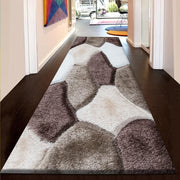 Large Brown Beige Shaggy Area Rug 160x230cm Soft Non Shed Living Room Carpet