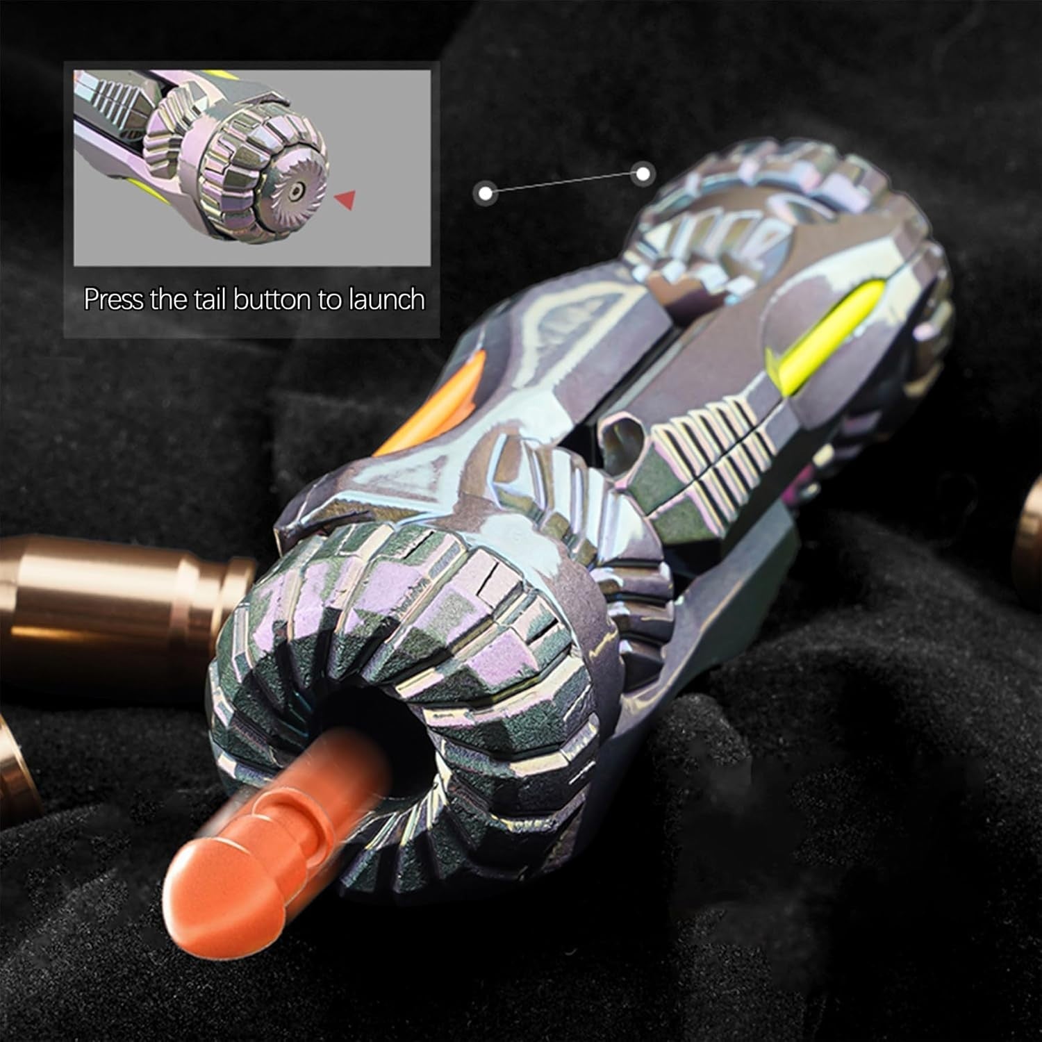 Metal Fidget Spinner Ring Clicker Slider EDC Stress Relief Pocket Toy