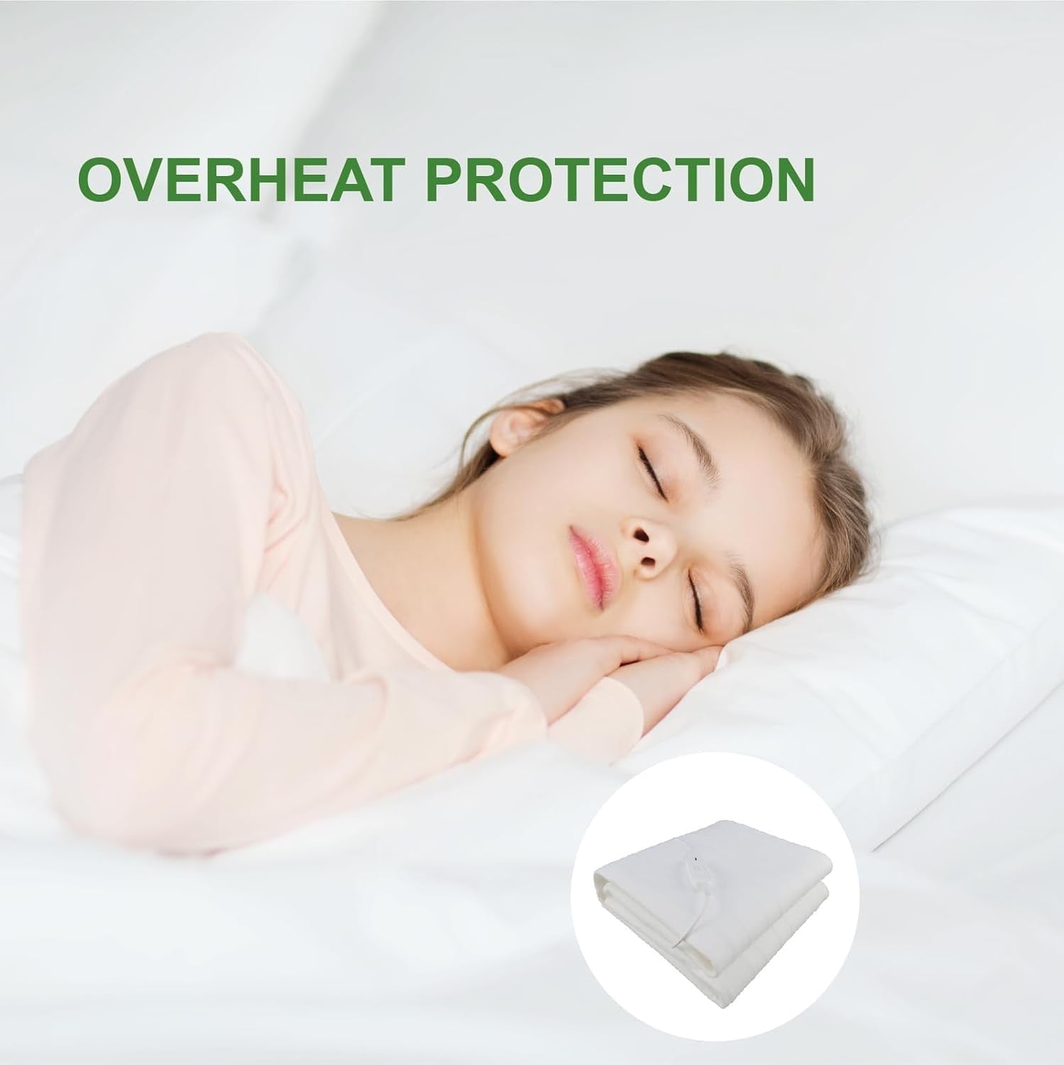 Electric Heated Underblanket Double 3 Heat Settings Washable Bed Warmer