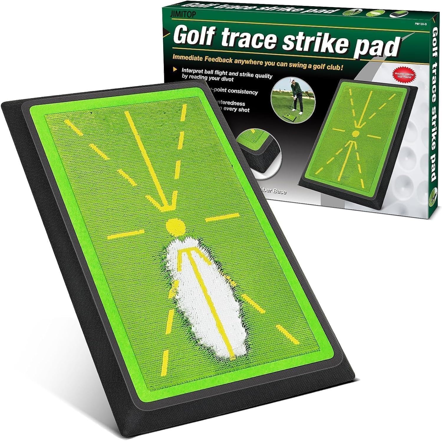 Golf Swing Mat Divot Board 12x17in Swing Path Trainer Indoor