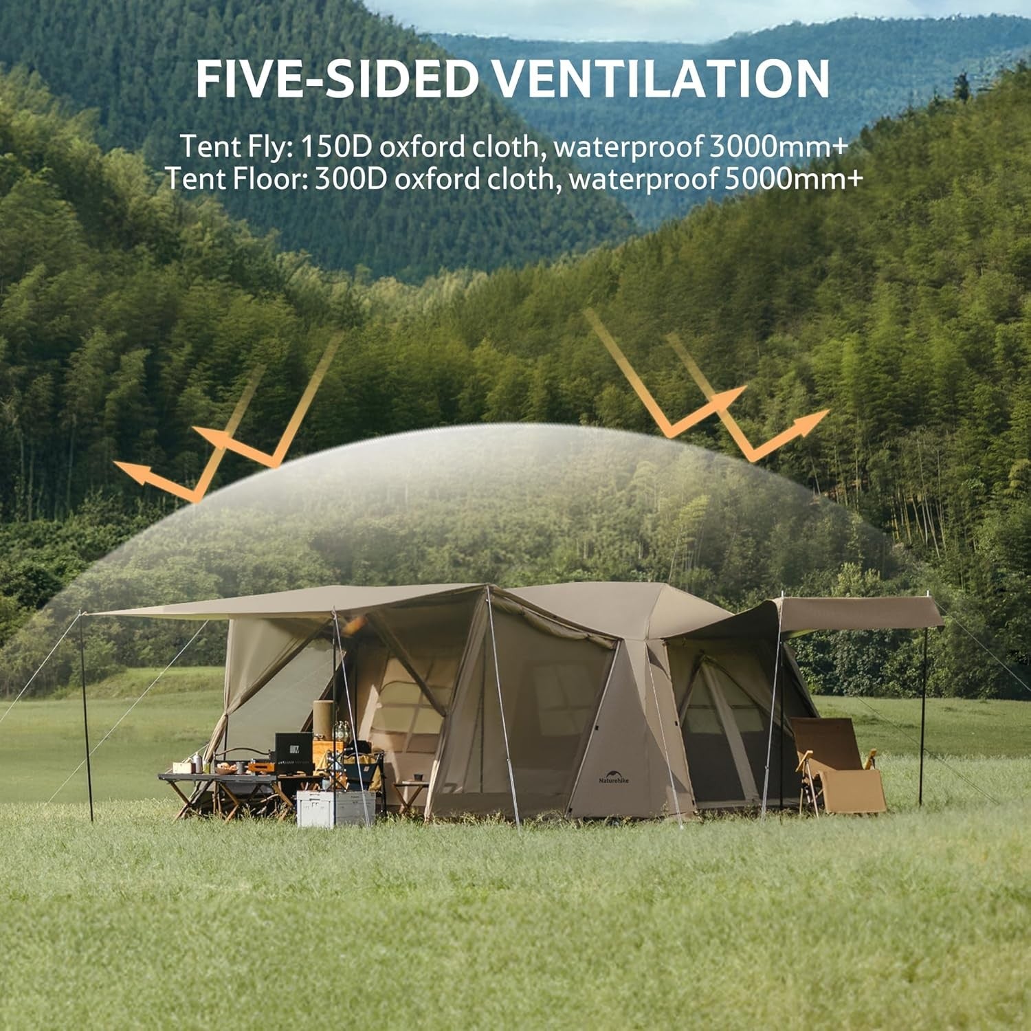 Pop Up Camping Tent 2-8 Man Waterproof Easy Setup Hiking
